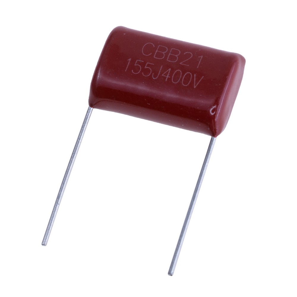 CBB21 1,5µF 400V J(±5%), P=20mm, 22x15x8mm CBB21-155J400VP20 конденсатор плівковий