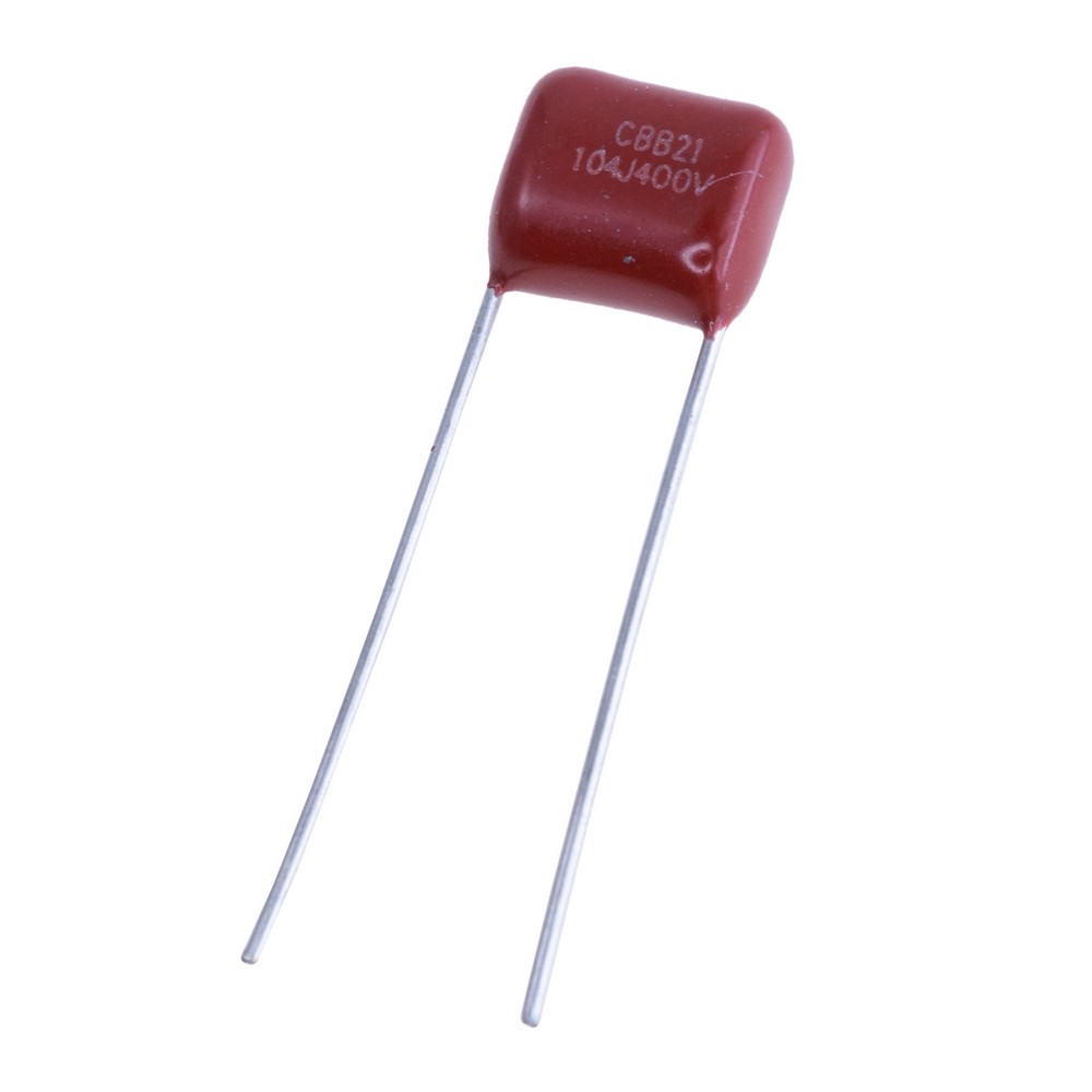 CBB21 100nF 400V J(±5%), P=7,5mm, 9x8x5mm CBB21-104J400VP7.5 конденсатор плівковий