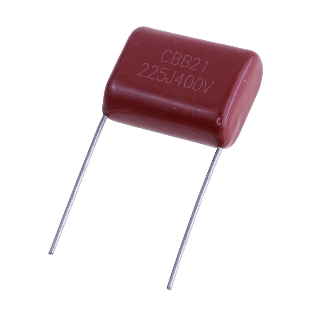 CBB21 2,2µF 400V J(±5%), P=20mm, 22x17x9mm CBB21-225J400VP20 конденсатор плівковий