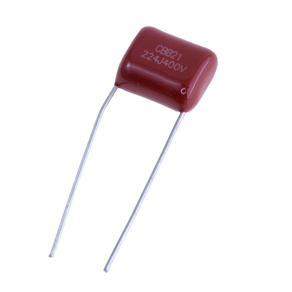 CBB21 220nF 400V J(±5%), P=10mm, 12x10x6mm CBB21-224J400VP10 конденсатор плівковий
