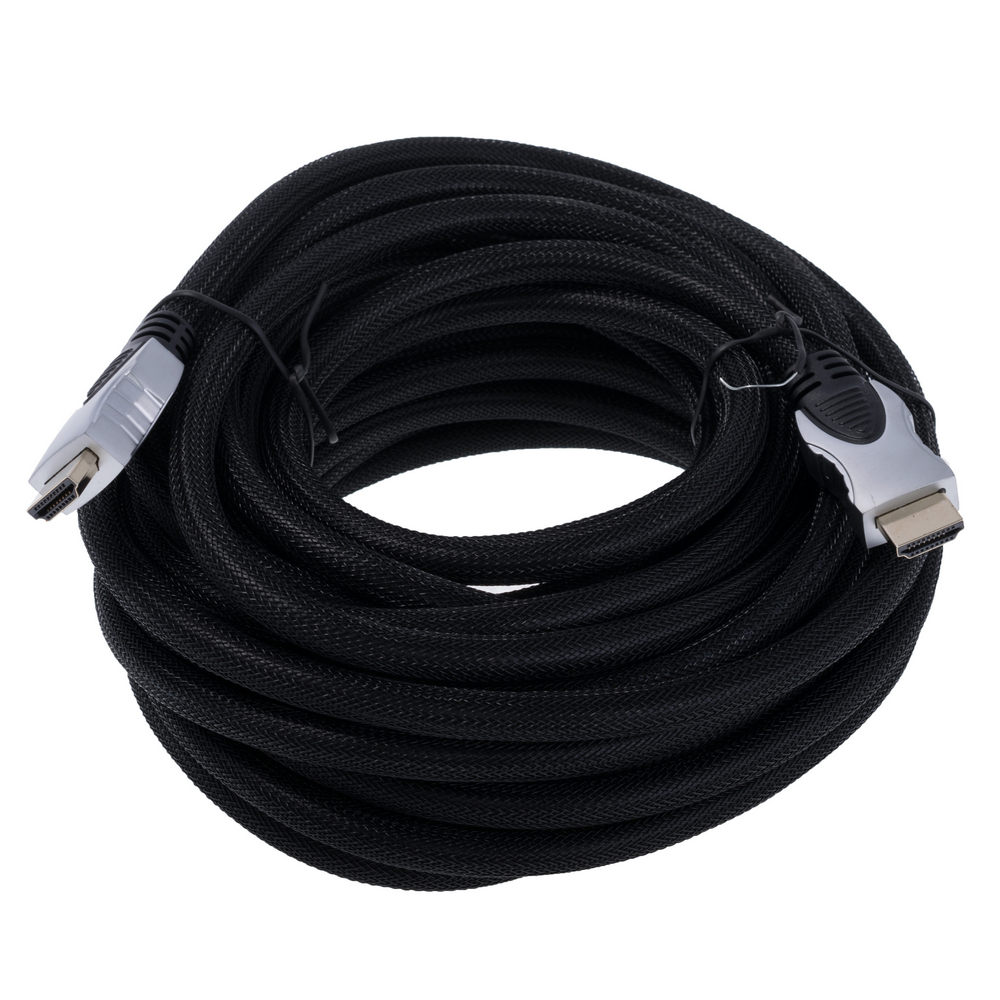 Кабель HDMI 1.4, вилка HDMI с обеих сторон, длина 10м, серо-черный (CG573A-100-PB) Кабель HDMI 1.4, вилка HDMI с обеих сторон, длина 10м, серо-черный (CG573A-100-PB)