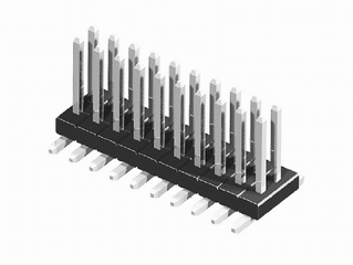 PLLD1,27-20S (2215-2х10GDP) (штирі на плату, 1х20, SMT, 1,27мм)