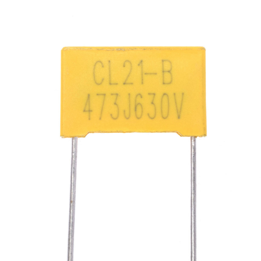 CL21 47nF 630VDC (±5% J), P = 15mm, 5x11x18mm (конденсатор плівковий)