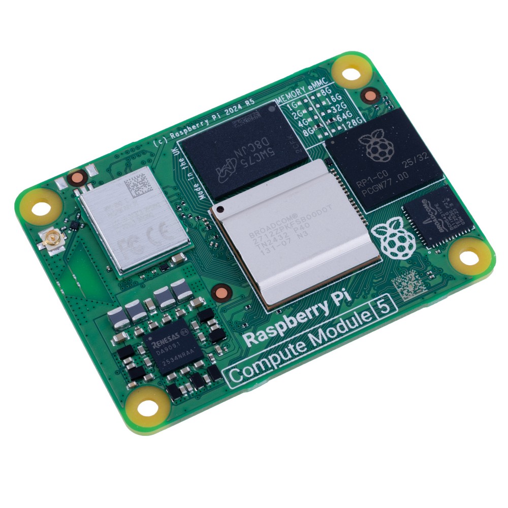Raspberry Pi Compute Module 5 "CM5" 8GB RAM/64GB eMMC, Wi-Fi