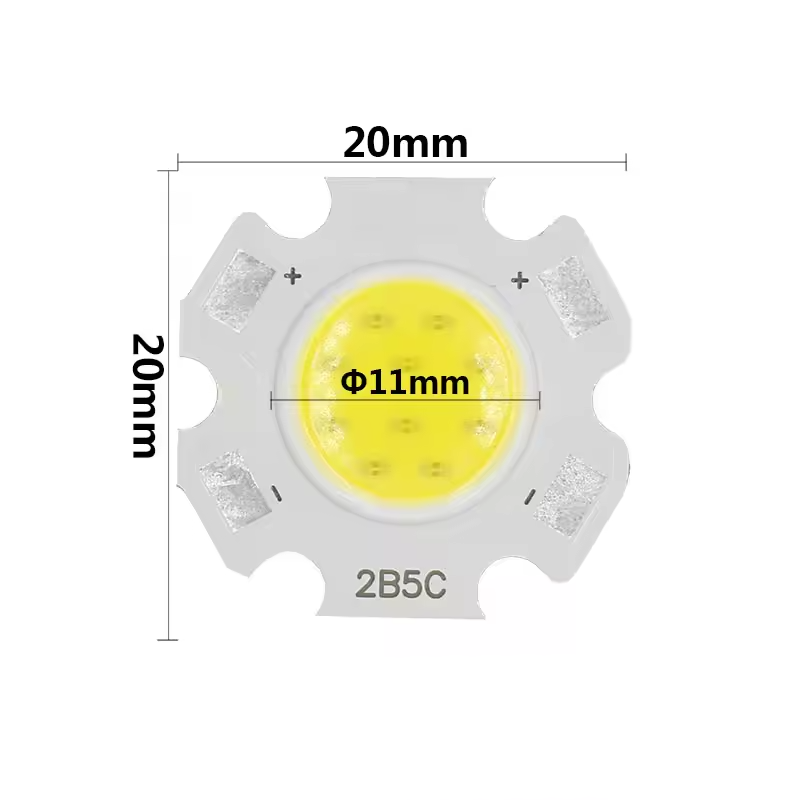 Світлодіод 3W, білий теплий 3000K 20x20 mm, COB Світлодіод 3W, білий теплий 3000K 20x20 mm, COB