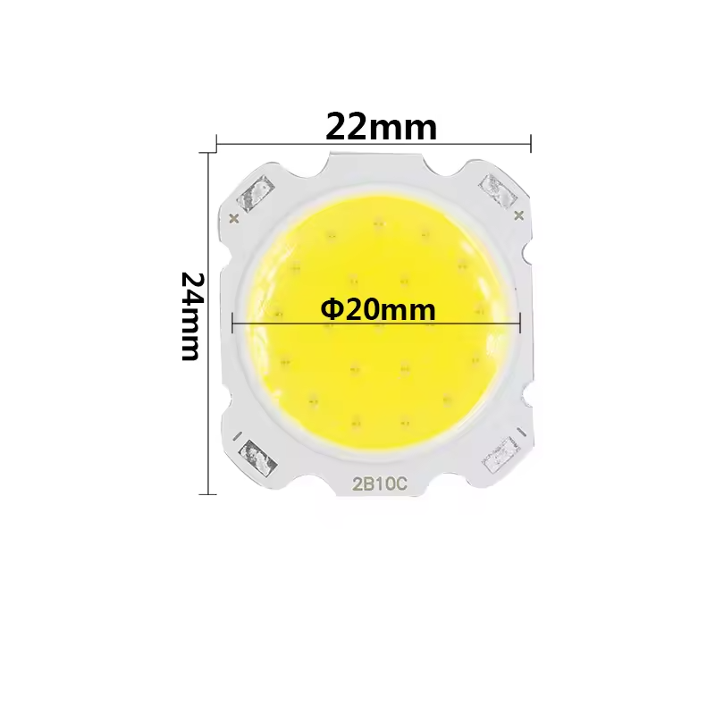 Світлодіод 10W, білий теплий 3000K 24x22 mm, COB Світлодіод 10W, білий теплий 3000K 24x22 mm, COB