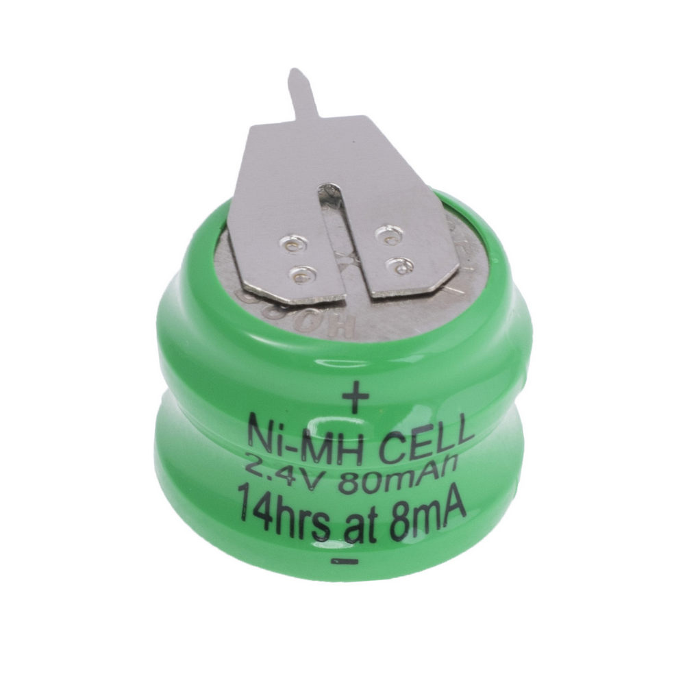 NiMH 80mAh, 2,4V, 16х14мм GEB, нікель-метал-гідридний акумулятор 80mAh coin 2S1P + Nickel NiMH 80mAh, 2,4V, 16х14мм GEB, нікель-метал-гідридний акумулятор 80mAh coin 2S1P + Nickel