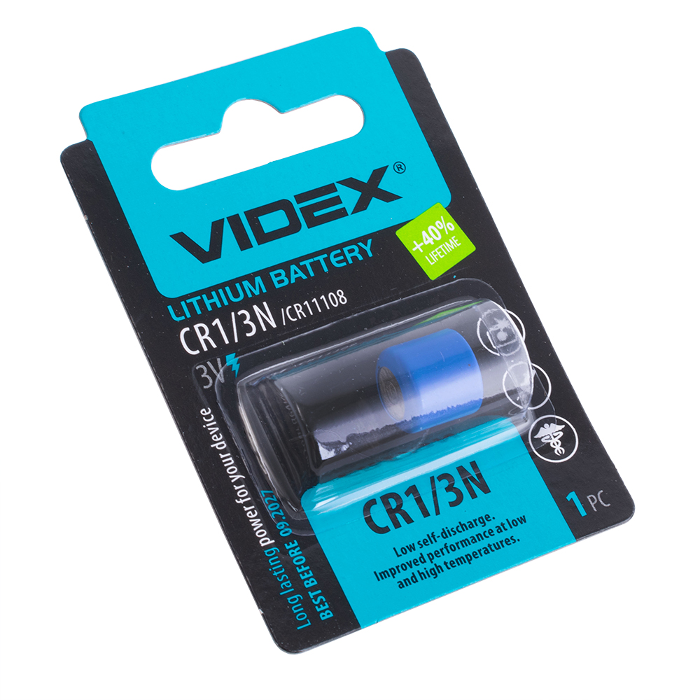 Батарейка CR1 літієва 3V 1шт. Videx CR 1/3N