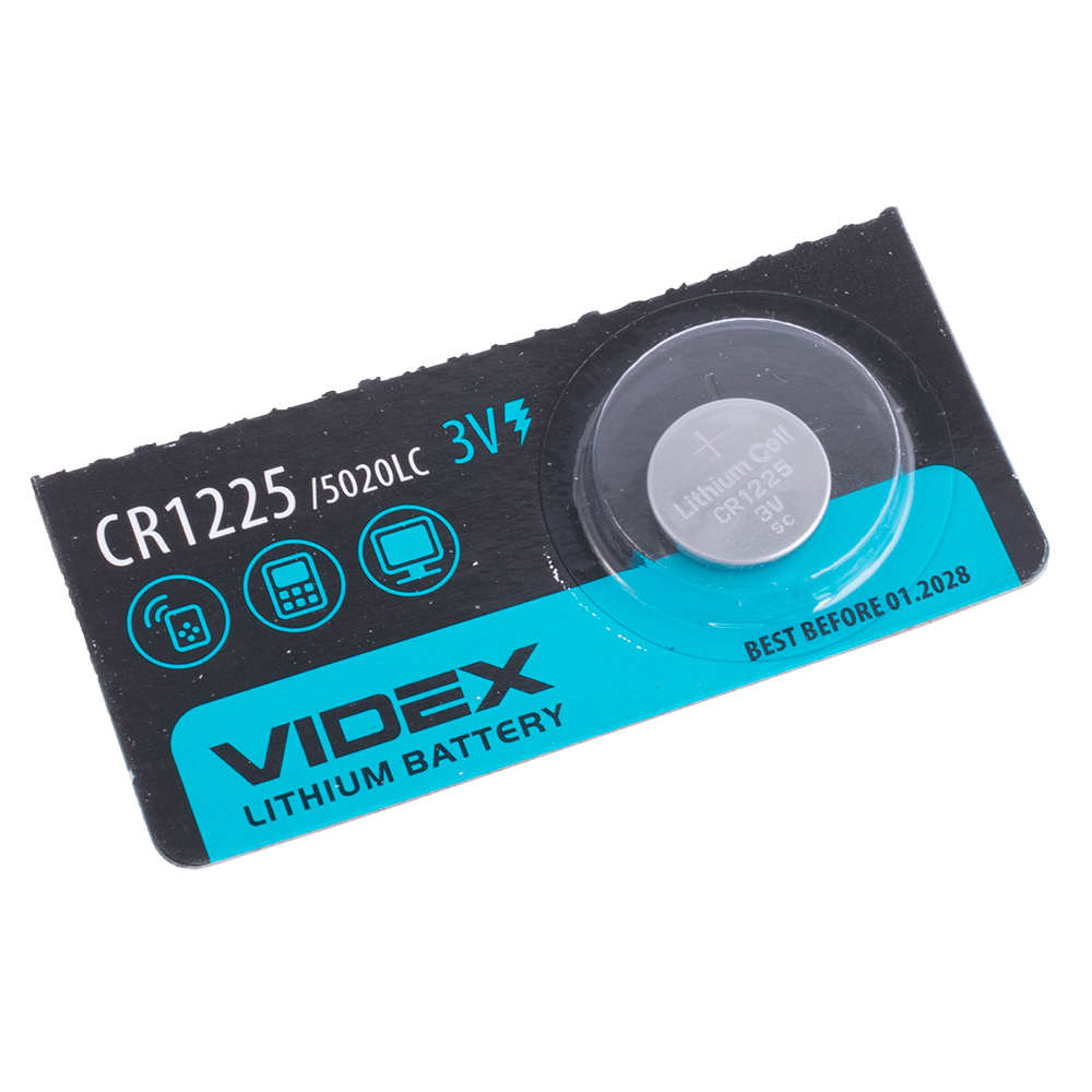 Батарейка CR1225 літієва 3V 1шт. Videx