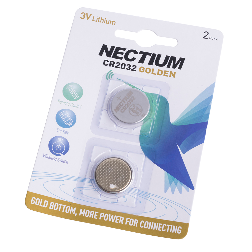 Батарейка CR2032 літієва 3V 2шт. Nectium NEC CR2032-2B Батарейка CR2032 літієва 3V 2шт. Nectium NEC CR2032-2B