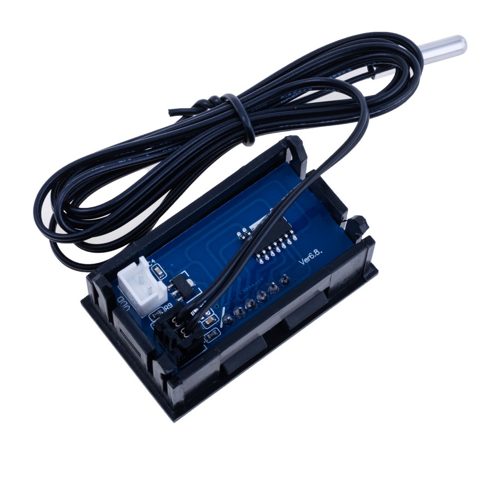 Цифровий термометр синій 12V, -50..+110°С, провід 1м.