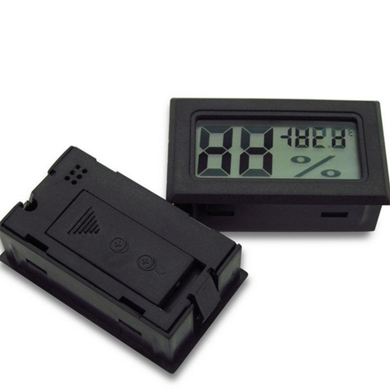 Термометр гігрометр на панель чорний