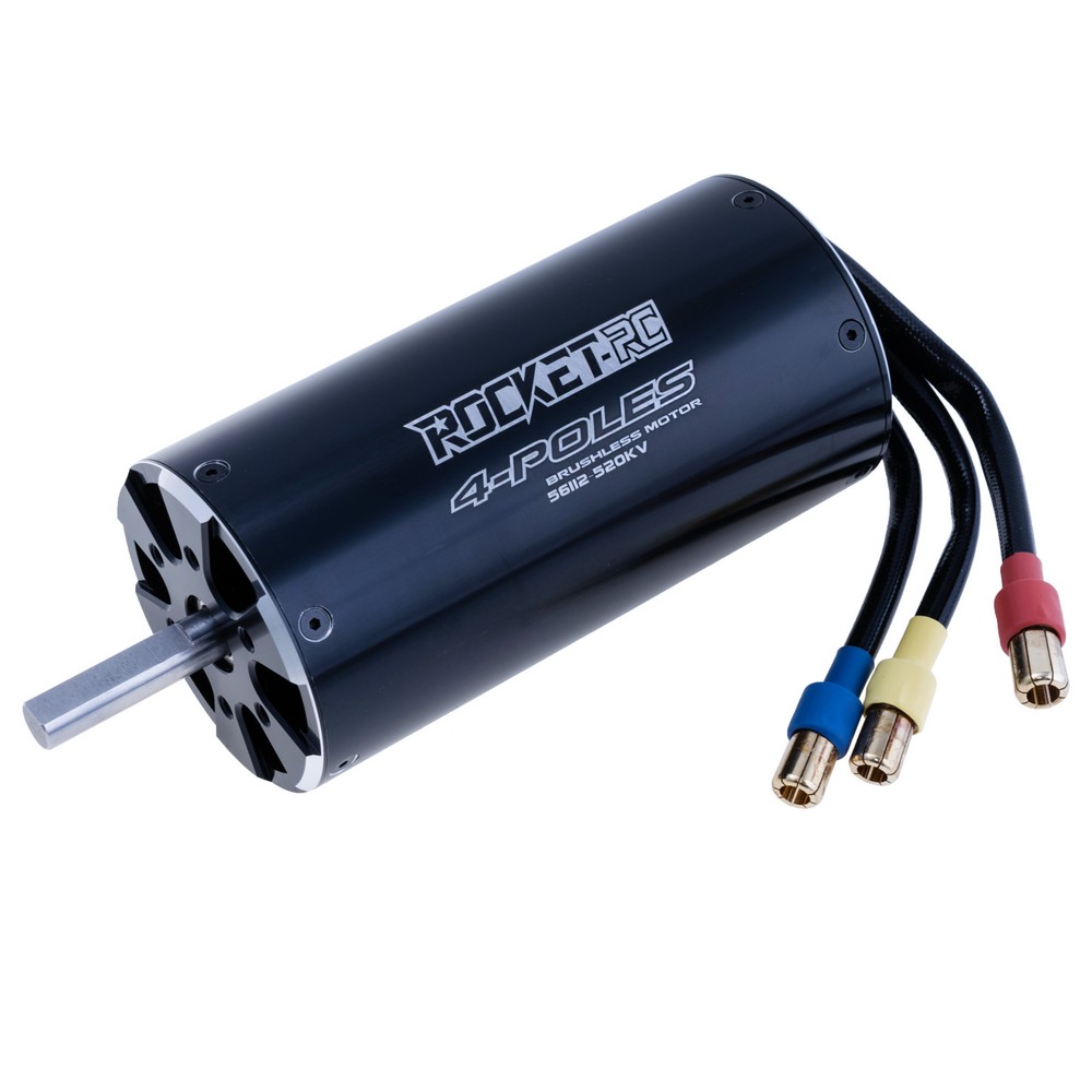Двигун 56112 520KV, чорний, вал 8мм (Rocket RC)