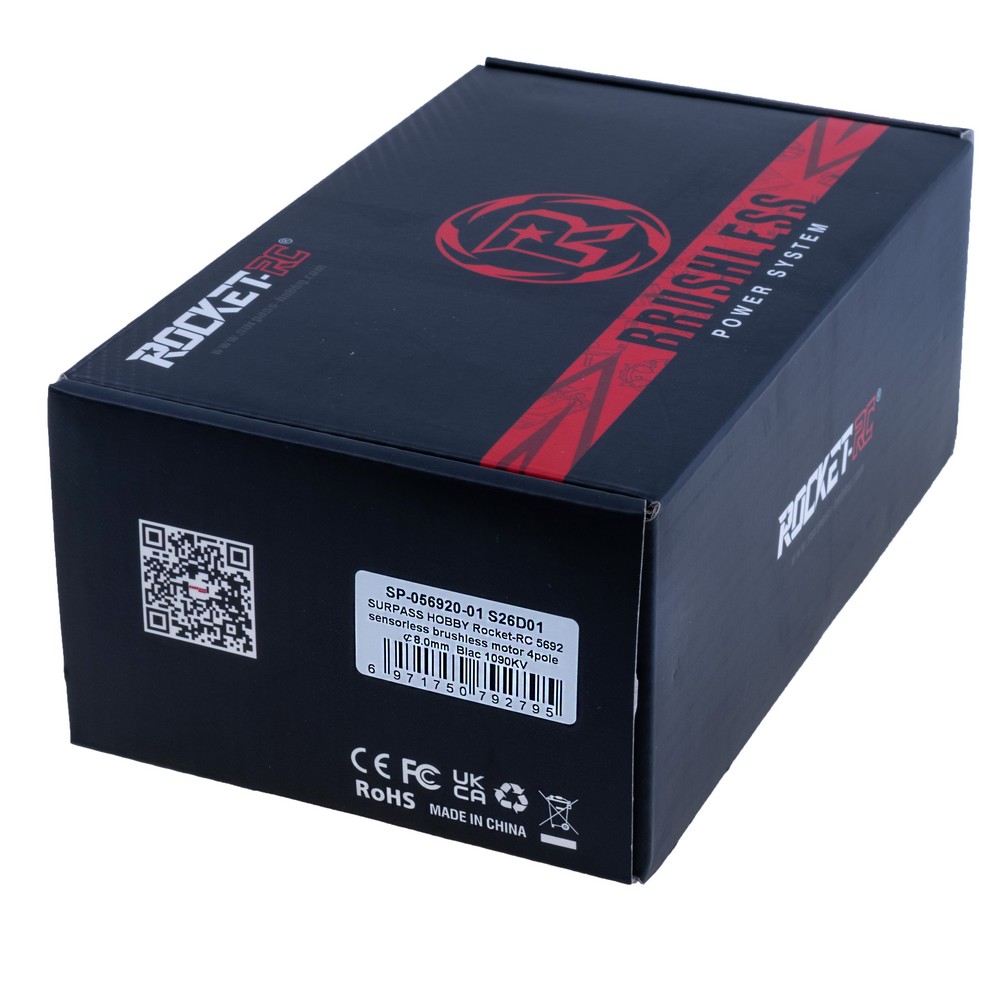 Двигун 5692 1090KV, чорний, вал 8мм (Rocket RC)