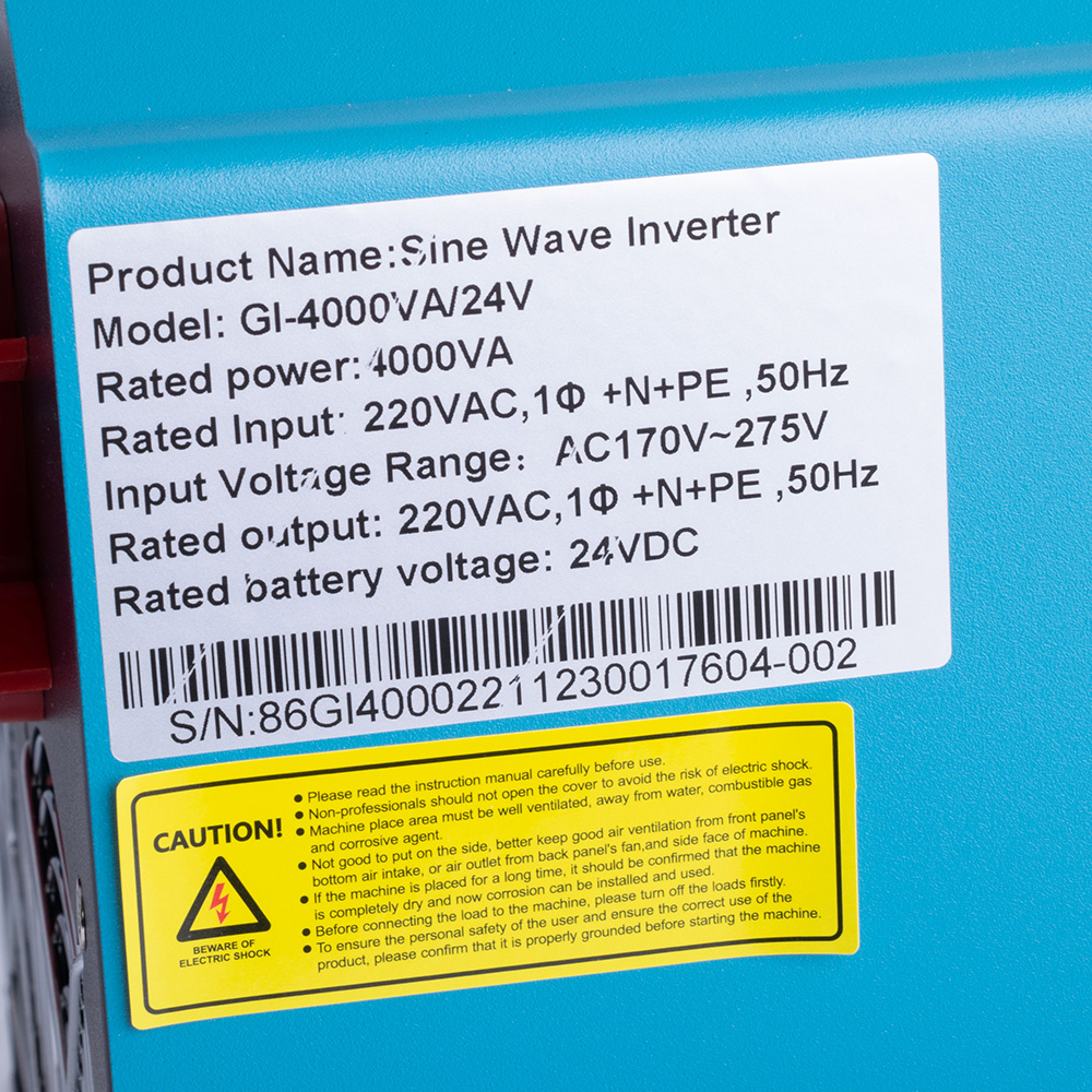 Інвертор напруги DC/AC 230VAC (GI-4000VA/24V-Demuda)