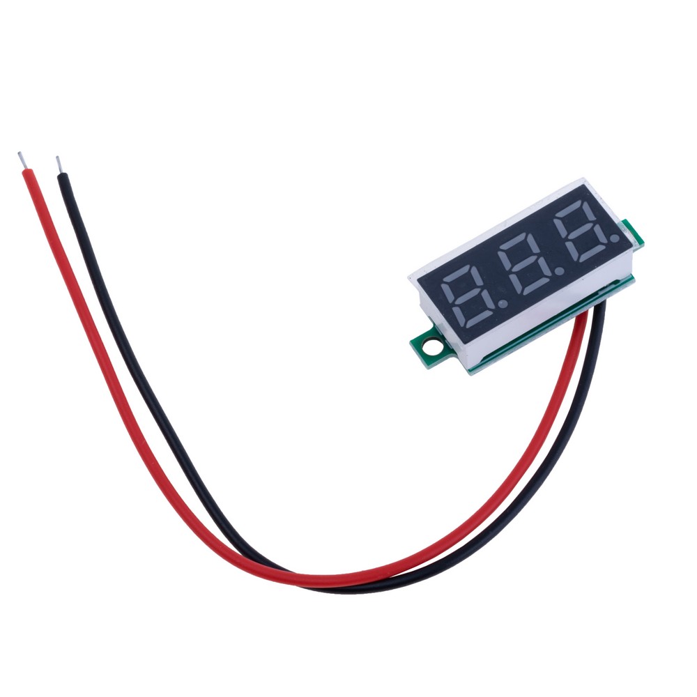 Вольтметр цифровий DC 2.5-30V 0.28" жовтий, 30x11,7x9,2mm