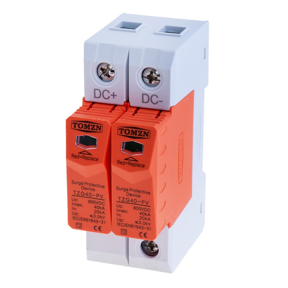Пристрій захисту від імпульсних перенапруг "DC" 2P DC SPD TZG40-PV 800V
