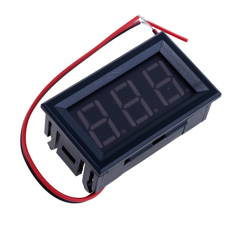 Вбудований вольтметр DC 4,5-30V червоний дисплей 0.56" (два проводи)