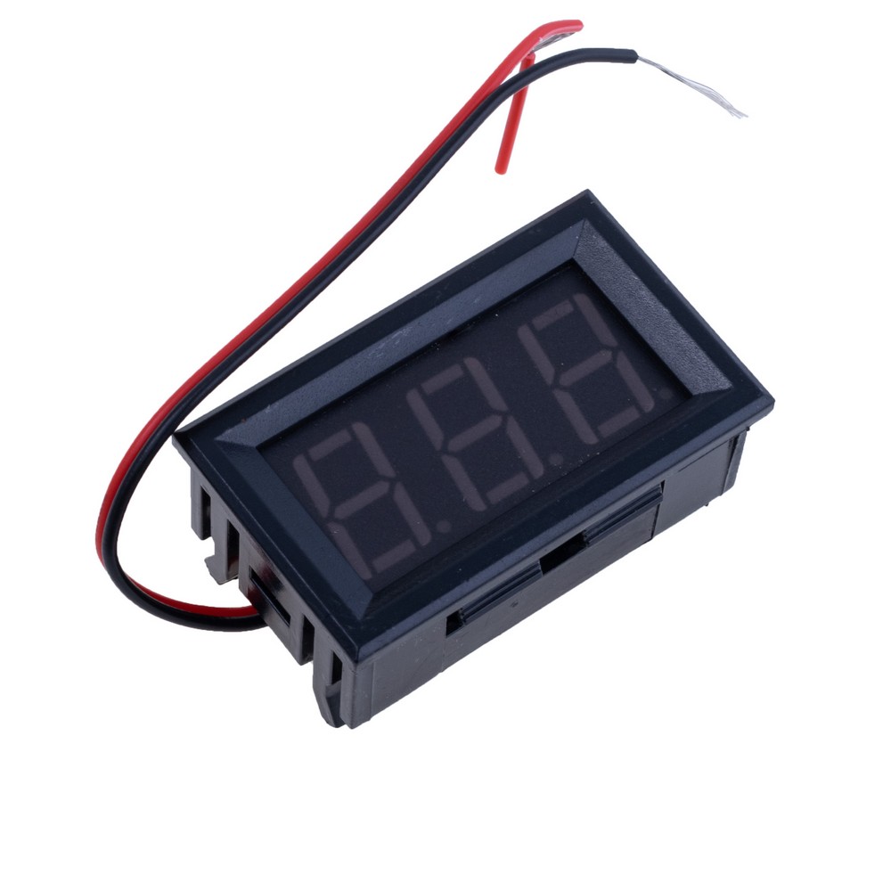 Вбудований вольтметр DC 4,5-30V зелений дисплей 0.56" (два проводи)