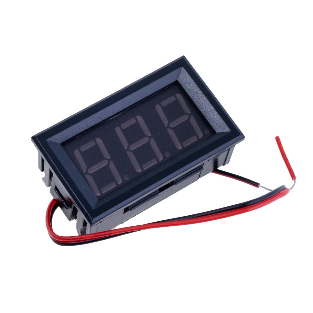 Вбудований вольтметр DC 4,5-30V синій дисплей 0.56" (два проводи)