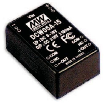 DC/DC перетворювач 5W, MeanWell DCW05B-05