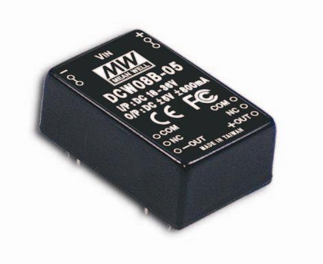 DC/DC перетворювач 8W, MeanWell DCW08A-05