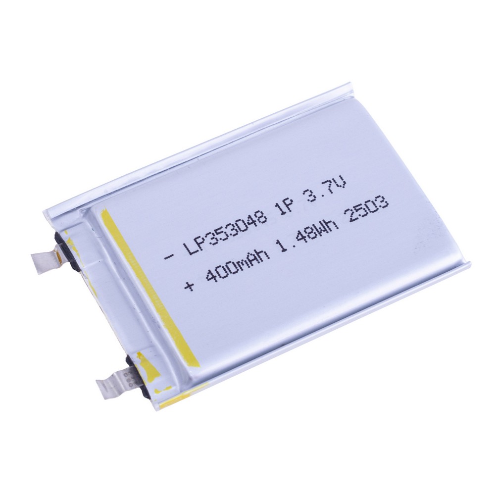 LiPo 400 mAh, 3,7V, 3,5x30x48мм, без захиста, LiPower акумулятор літій-полімерний LP353048