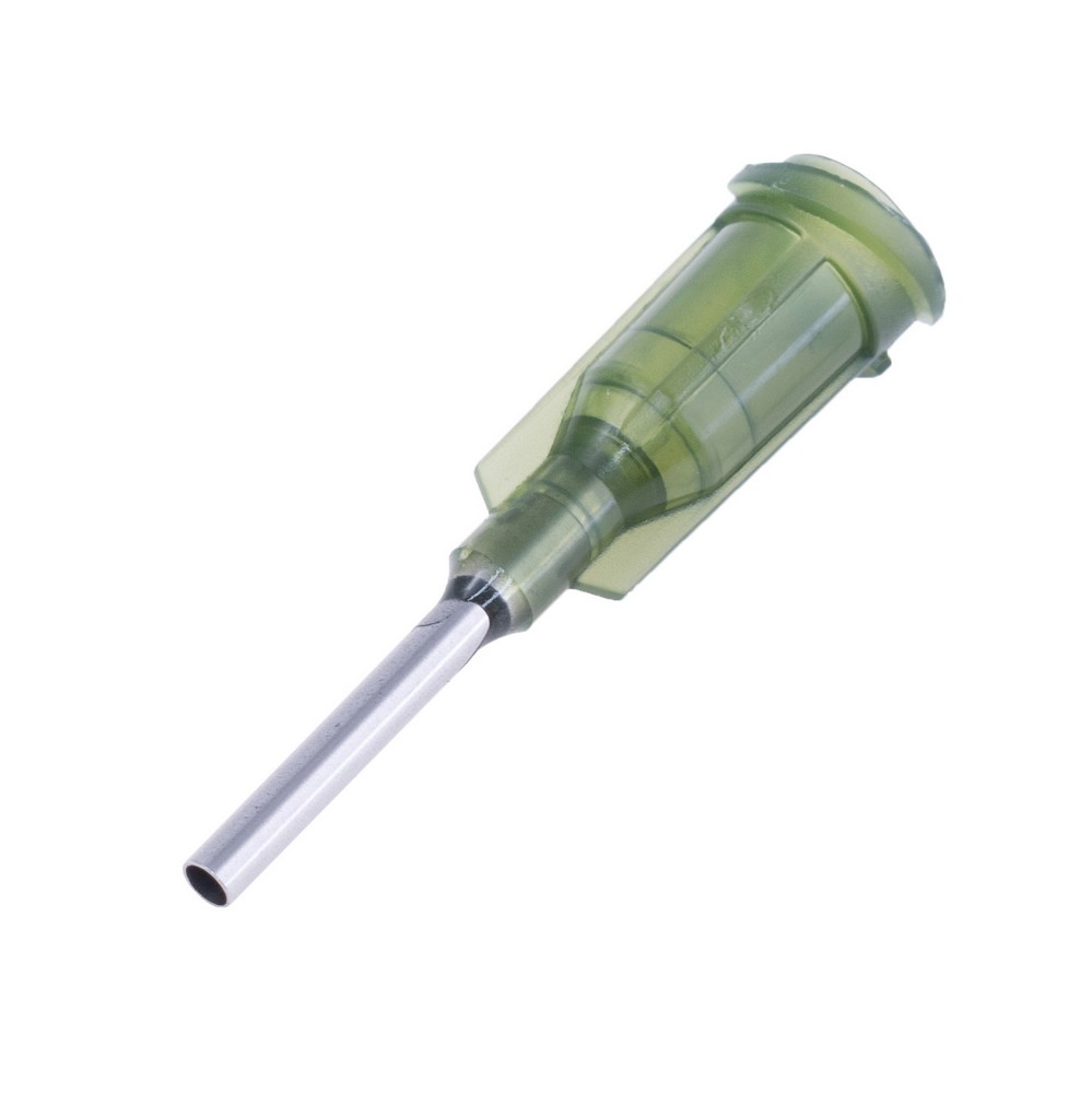 Дозуюча голка / насадка 14Ga (OD = 1.84mm / ID = 1.55mm / H = 30mm) оливкова