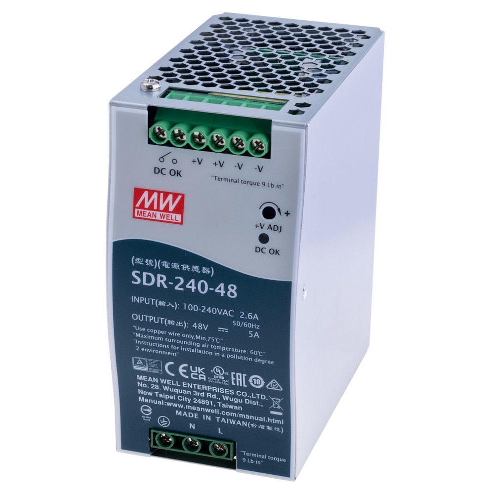 Блок живлення на DIN-рейку 240W 48V SDR-240-48