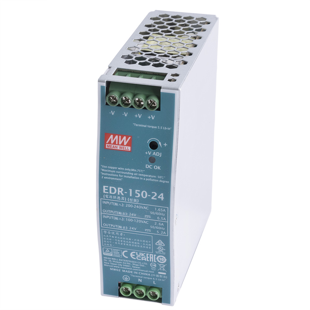 Блок живлення на DIN-рейку 150W 24V EDR-150-24