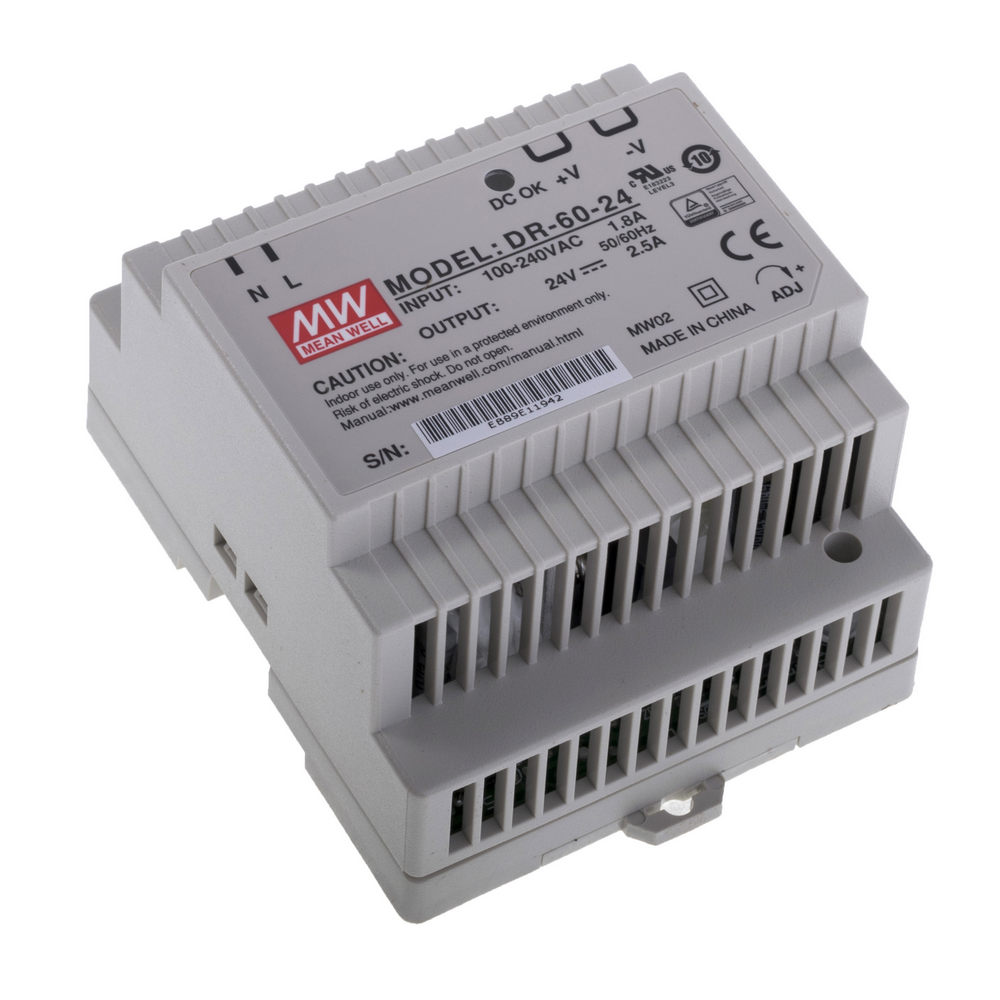 Блок живлення на DIN-рейку 60W 24V DR-60-24