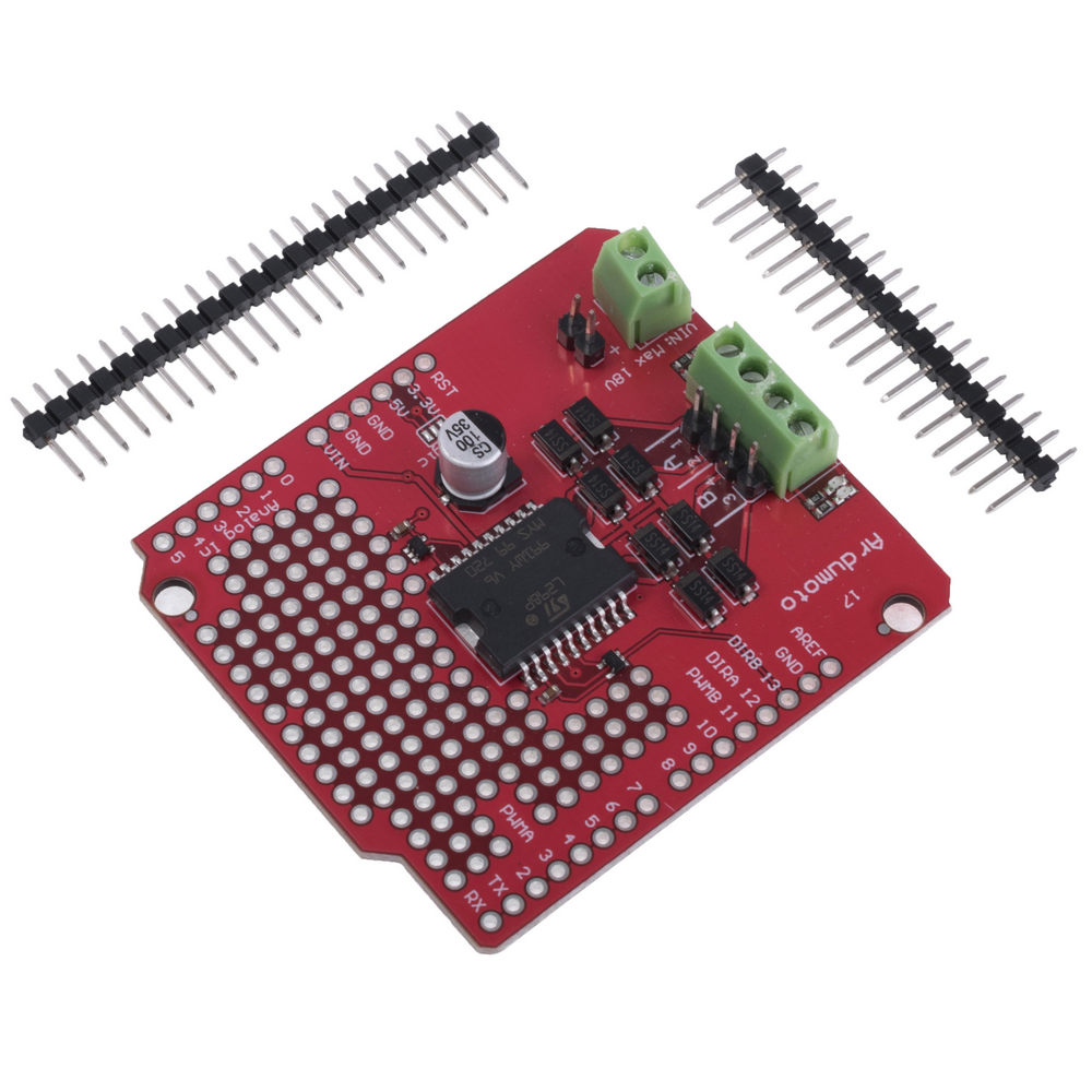 Драйвер 2х моторів для Arduino UNO (Ardumoto L298P) Драйвер 2х моторів для Arduino UNO (Ardumoto L298P)