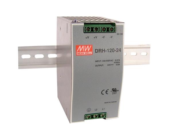 Блок живлення на DIN-рейку 120W 24V DRH-120-24