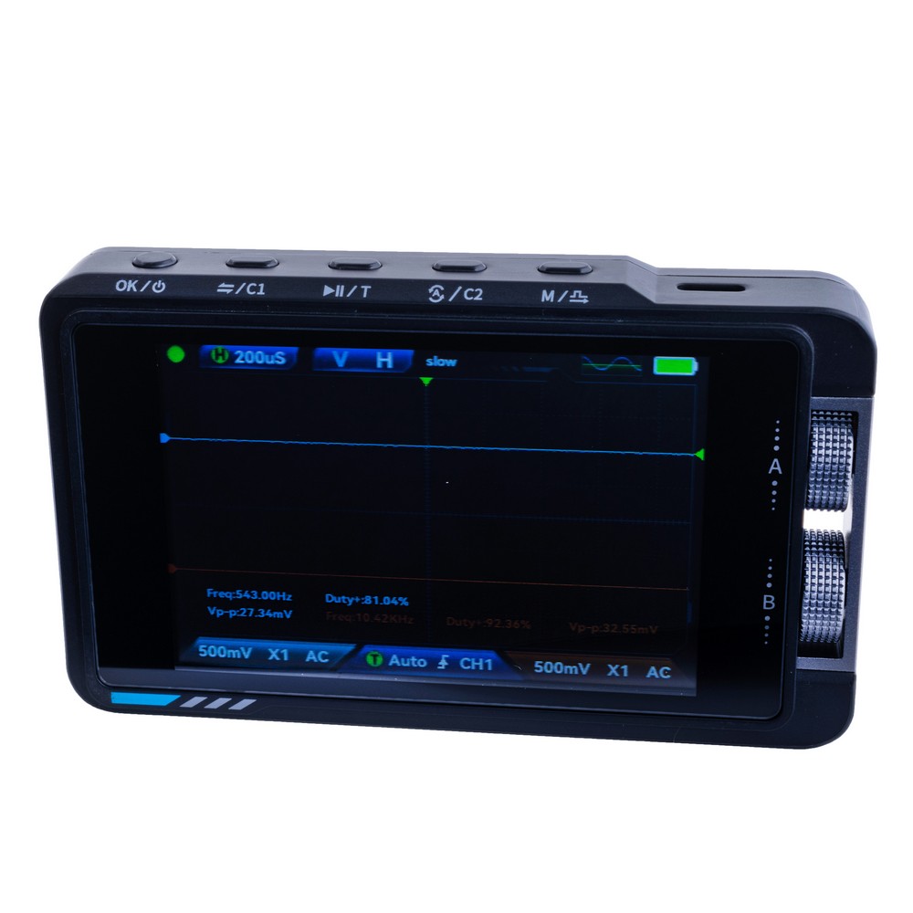 Двоканальний цифровий осцилограф DS215H Standard 2-in-1 Dual-channel Portable Oscilloscope with P6100 probe