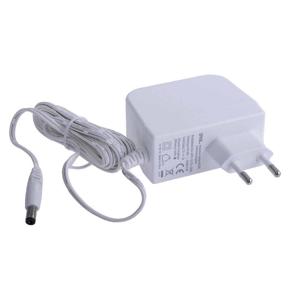 Блок живлення з вилкою 24W 12V, роз'єм:2,5x5,5мм DSA-24PFD-15L Блок живлення з вилкою 24W 12V, роз'єм:2,5x5,5мм DSA-24PFD-15L