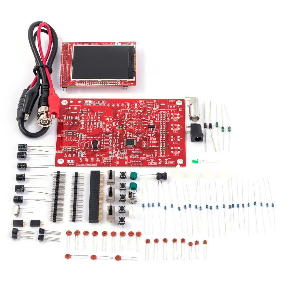 Цифровий осциллограф DSO138 1Msps-usb, екран 2,4 НАБІР для самостійного складання Цифровий осциллограф DSO138 1Msps-usb, екран 2,4 НАБІР для самостійного складання