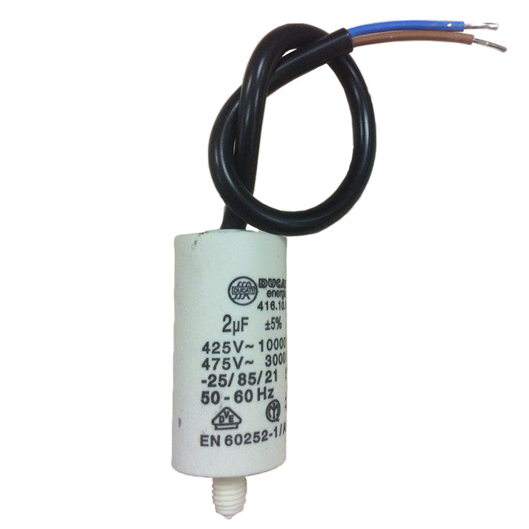 Конденсатор пусковий Ducati 2uF 425VAC 28Х55мм (416100114)
