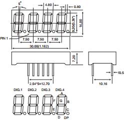 KW4-361ASA (індикатор семисегментний)