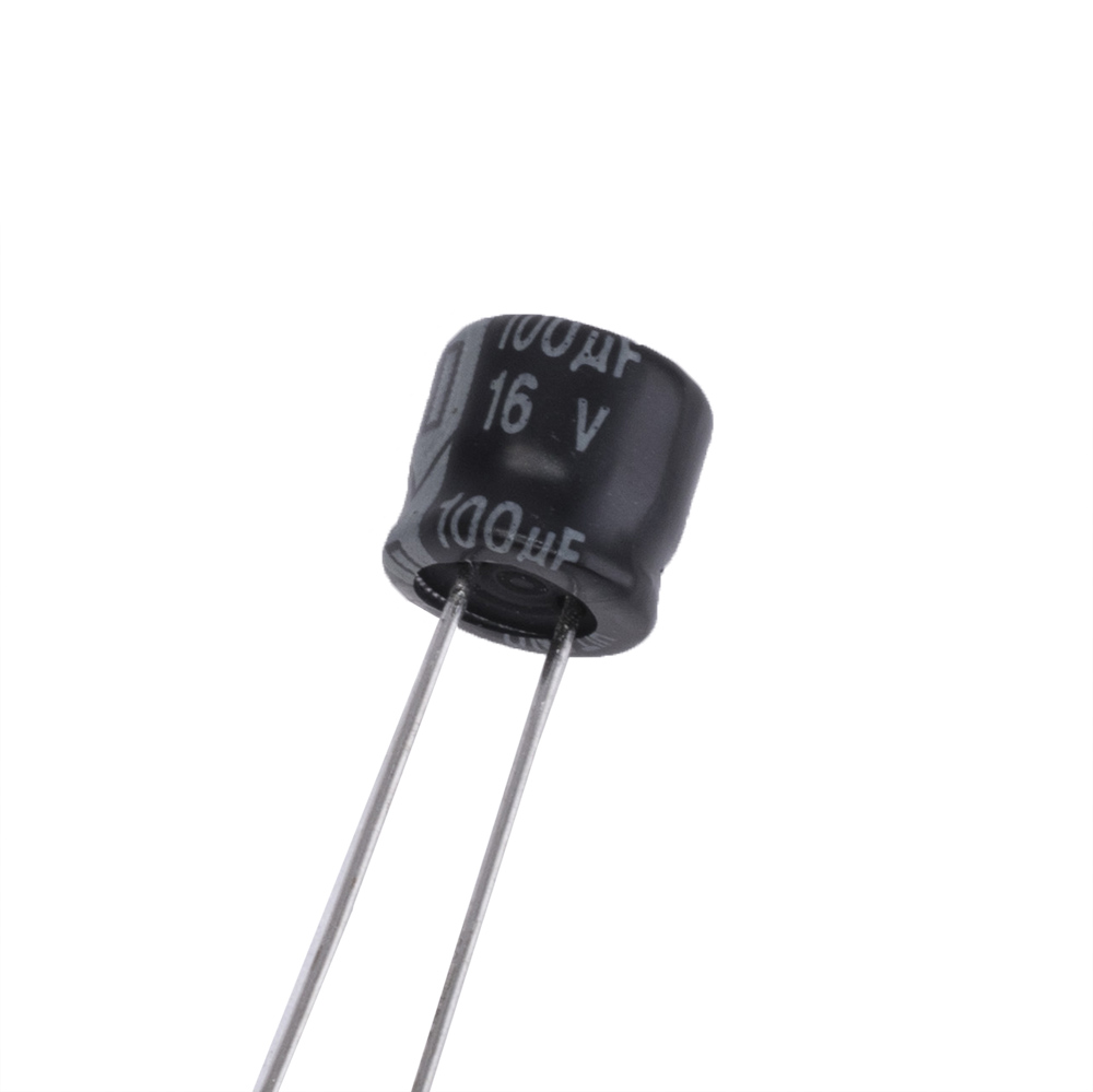 100uF 16V E5R 6,3x5mm (E5R101M16B-Hitano) (електролітичний конденсатор)