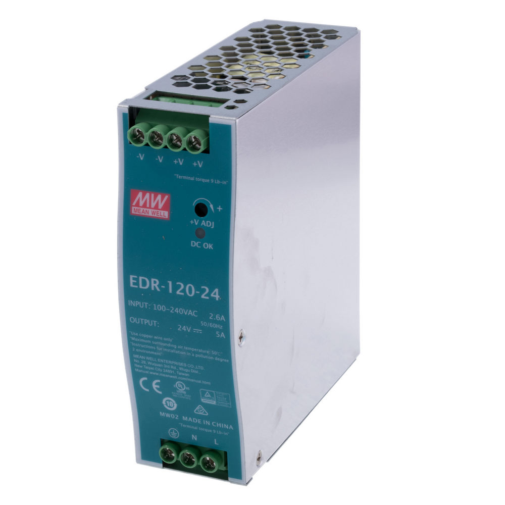 Блок живлення на DIN-рейку 120W 24V EDR-120-24