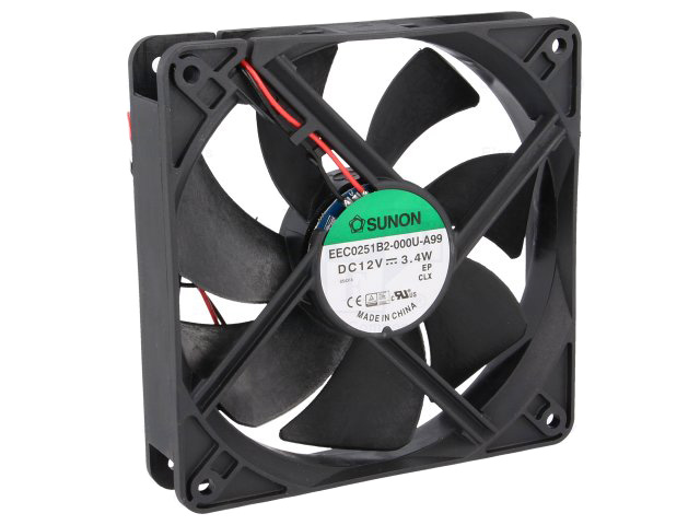 Вентилятор 120x120x25, 12V (EEC0251B2-A99)