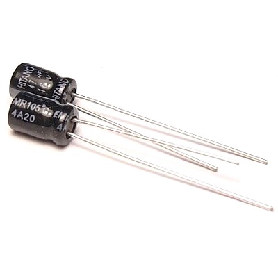 22uF 25V EMR 5x7mm (Super miniature size) (EMR220M25B-Hitano) (електролітичний конденсатор низькоімпедансний)