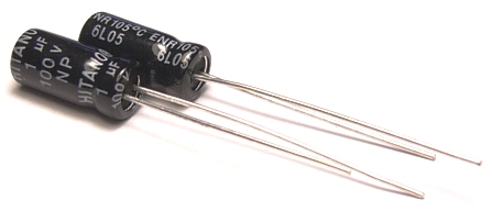 33uF 100V ENR 10x21mm (Non Polar) (ENR330M2AB-Hitano) (електролітичний конденсатор неполярний)