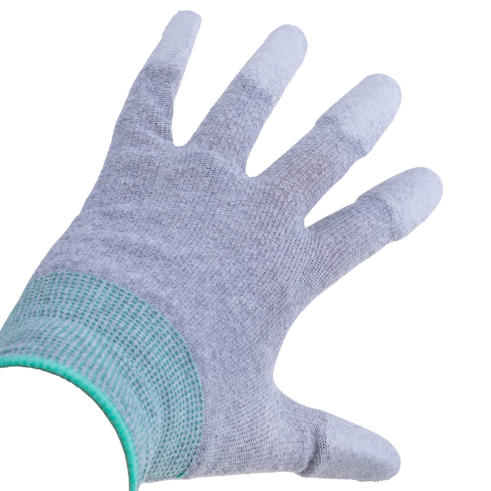 Антистатичні рукавички ESD Top PU Coated Gloves (Carbon Fiber) size: M white (W00347