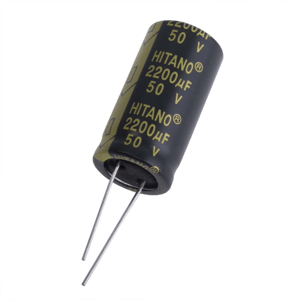 2200uF 50V EXR 18x36mm (low imp.) (EXR222M50B-Hitano) (електролітичний конденсатор низькоімпедансний)