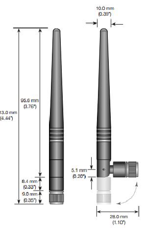 Антена 2,4 ГГц, 2,2dBi. ANT 2.4 CW-RCT SMA Linx