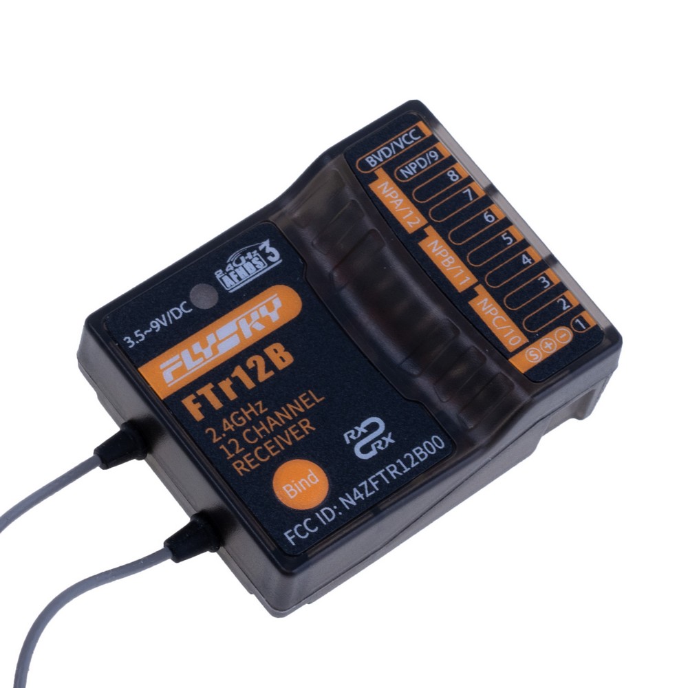 Приймач Flysky FTr12B, 2.4GHz, 12 каналів, протокол AFHDS 3 Приймач Flysky FTr12B, 2.4GHz, 12 каналів, протокол AFHDS 3