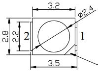 Світлодіод SMD 3,5х2,8х1,9мм жовтий, 120 ° (FYLS-3528UYC Foryard)