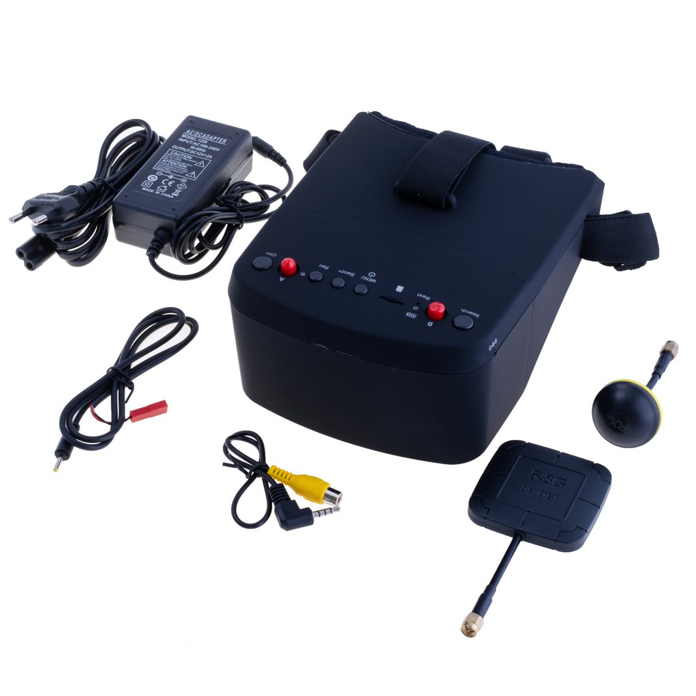 FPV шолом 800x480, 5,8GHz 40 каналів, EV800D