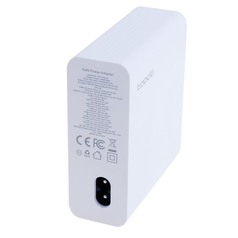 Зарядний пристрій GaN 140W, TCTZM-XRC01 White
